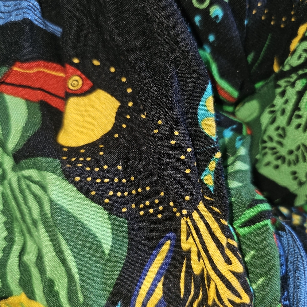 Island Planet Women's Colorful Tropical Print Leisure Palazzo Harem Pants Sz XS - Picture 5 of 7